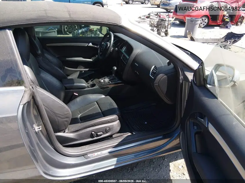 2012 Audi S5 3.0 Premium Plus VIN: WAUCGAFH5CN004982 Lot: 45308507