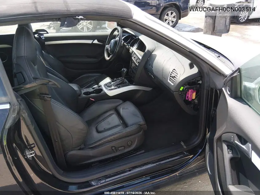 2012 Audi S5 3.0 Premium Plus VIN: WAUCGAFH0CN003514 Lot: 45611419