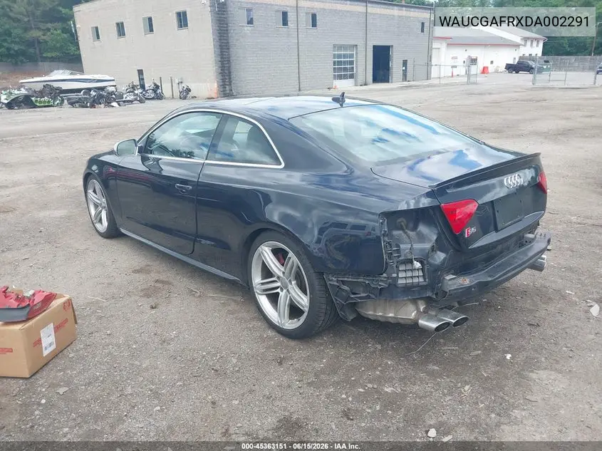 2013 Audi S5 3.0T Premium Plus VIN: WAUCGAFRXDA002291 Lot: 45363151