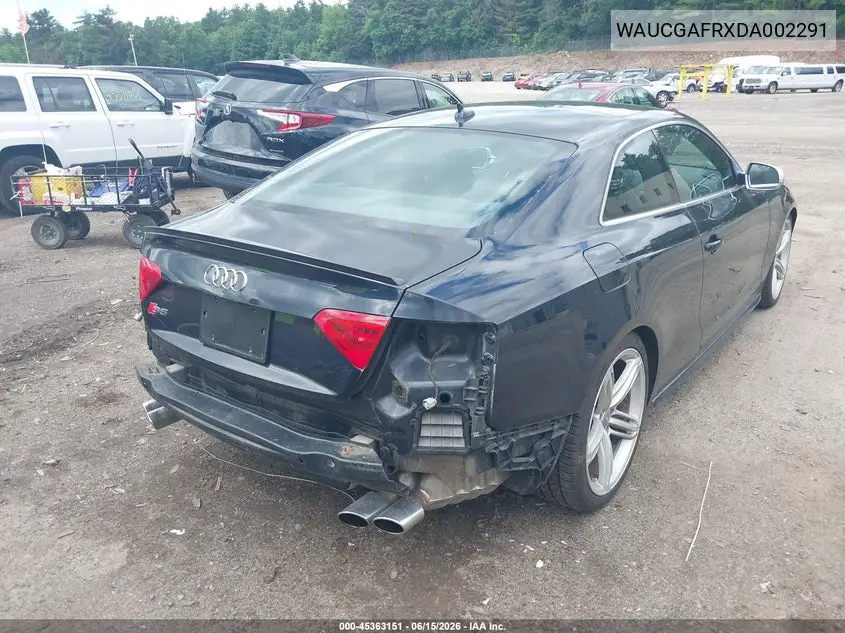 2013 Audi S5 3.0T Premium Plus VIN: WAUCGAFRXDA002291 Lot: 45363151
