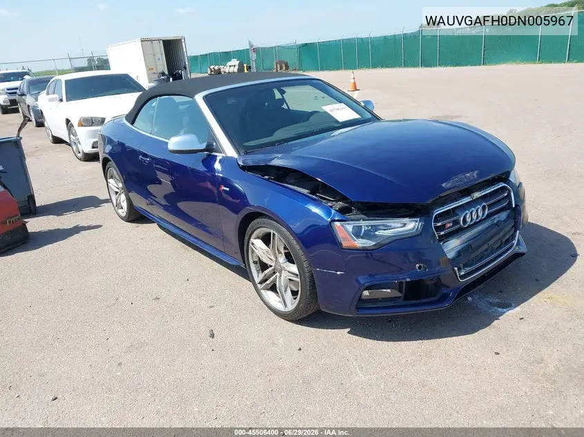 2013 Audi S5 3.0T Premium Plus VIN: WAUVGAFH0DN005967 Lot: 45506400