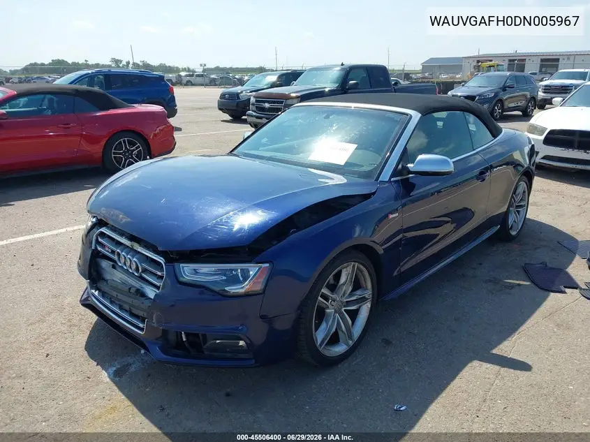 2013 Audi S5 3.0T Premium Plus VIN: WAUVGAFH0DN005967 Lot: 45506400