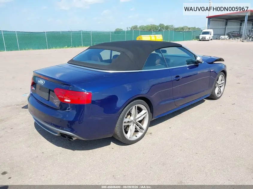 2013 Audi S5 3.0T Premium Plus VIN: WAUVGAFH0DN005967 Lot: 45506400