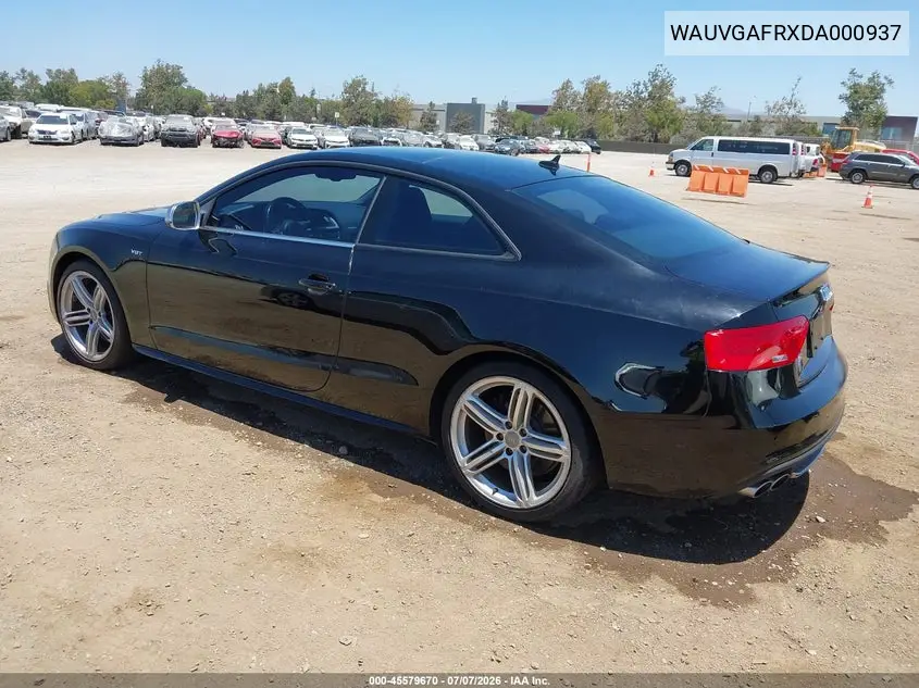 2013 Audi S5 3.0T Premium Plus VIN: WAUVGAFRXDA000937 Lot: 45579670