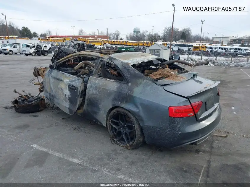 2015 Audi S5 3.0T Premium Plus VIN: WAUCGAFR0FA057187 Lot: 44243297