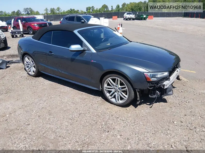 2015 Audi S5 3.0T Premium Plus VIN: WAUCGAFH2FN010968 Lot: 44818725