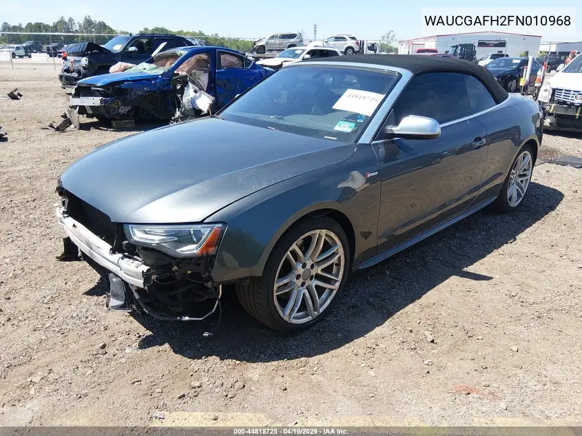 2015 Audi S5 3.0T Premium Plus VIN: WAUCGAFH2FN010968 Lot: 44818725