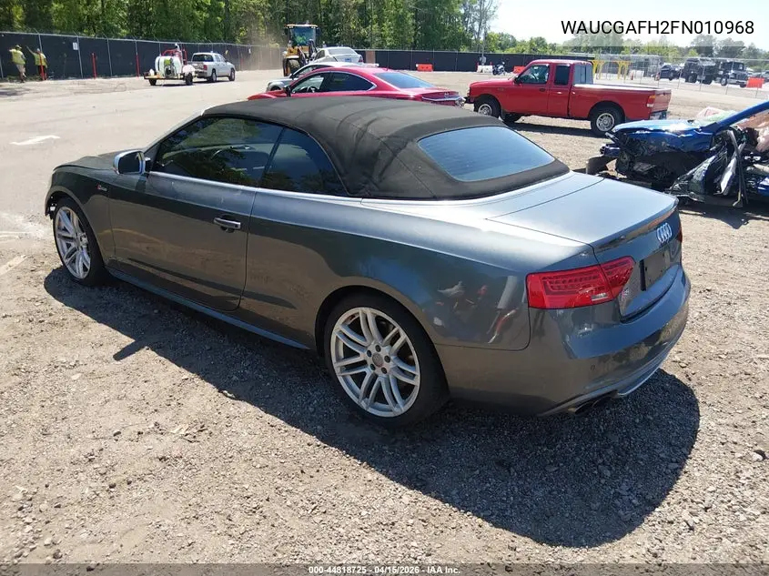 2015 Audi S5 3.0T Premium Plus VIN: WAUCGAFH2FN010968 Lot: 44818725