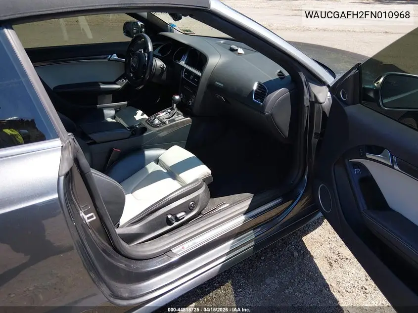 2015 Audi S5 3.0T Premium Plus VIN: WAUCGAFH2FN010968 Lot: 44818725