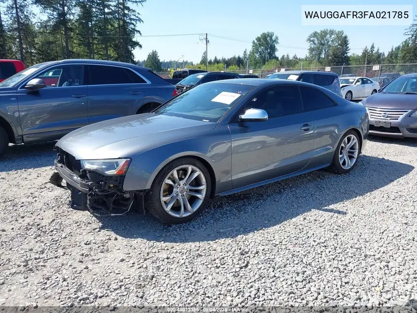 2015 Audi S5 3.0T Premium Plus VIN: WAUGGAFR3FA021785 Lot: 45012395