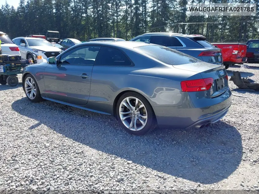 2015 Audi S5 3.0T Premium Plus VIN: WAUGGAFR3FA021785 Lot: 45012395
