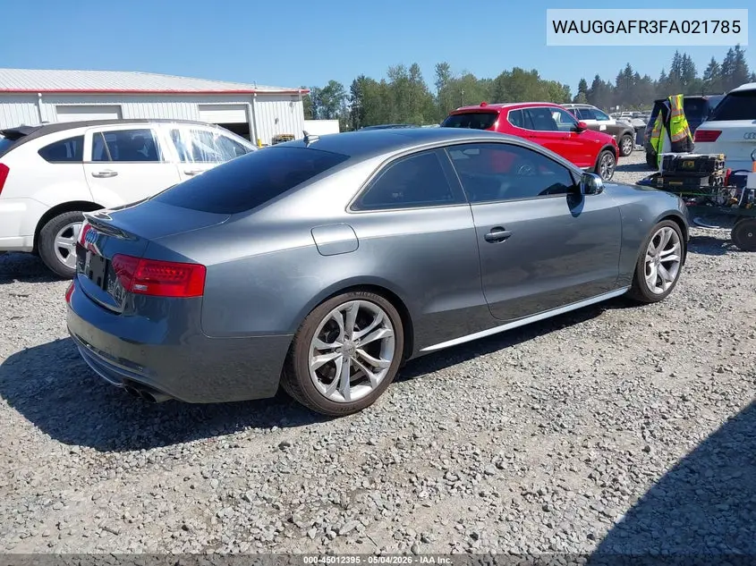 2015 Audi S5 3.0T Premium Plus VIN: WAUGGAFR3FA021785 Lot: 45012395