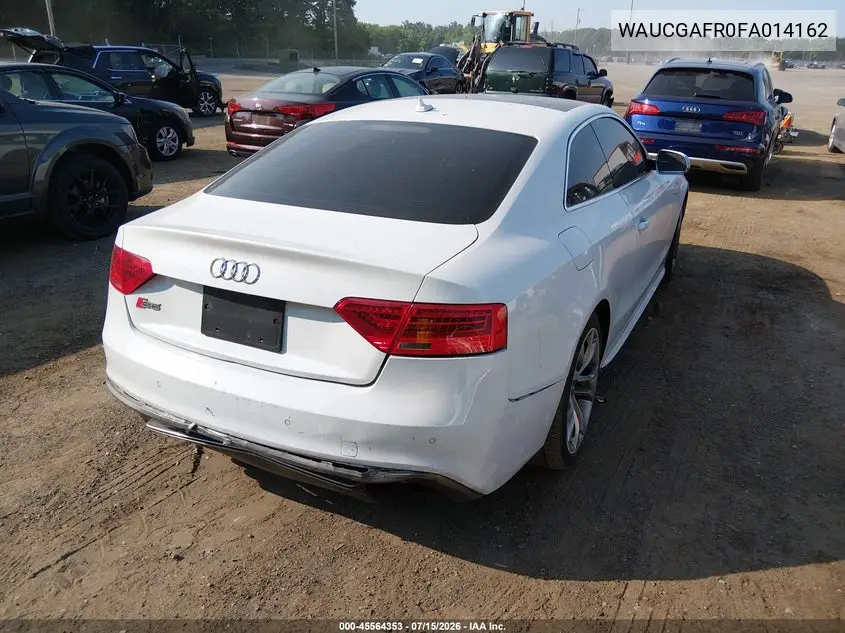 2015 Audi S5 3.0T Premium Plus VIN: WAUCGAFR0FA014162 Lot: 45564353