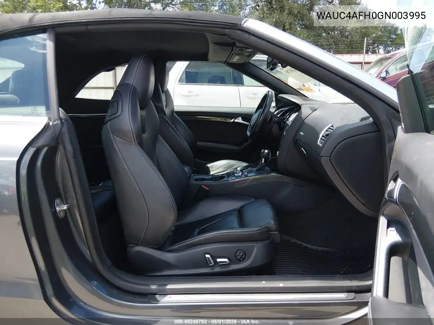 2016 Audi S5 3.0T Premium Plus VIN: WAUC4AFH0GN003995 Lot: 45240783