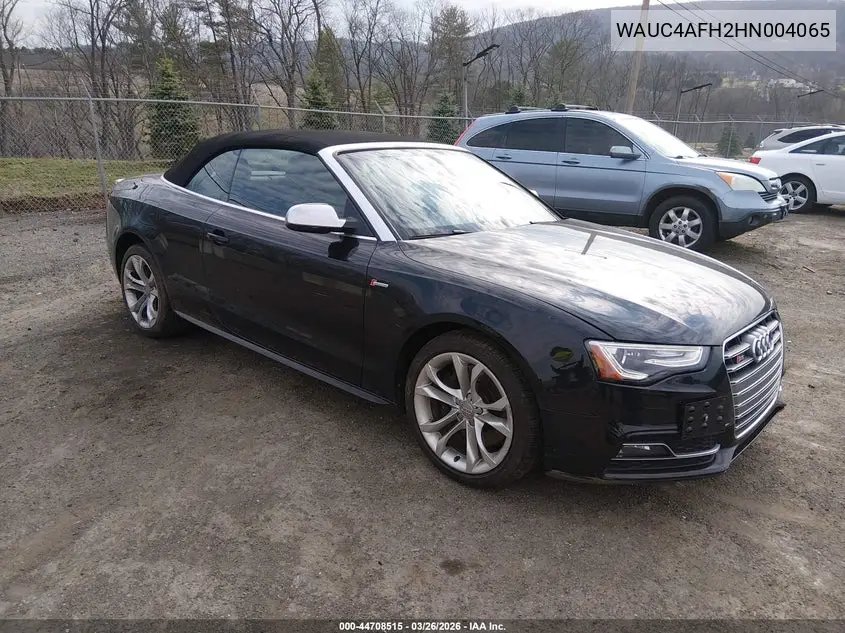 2017 Audi S5 3.0T VIN: WAUC4AFH2HN004065 Lot: 44708515