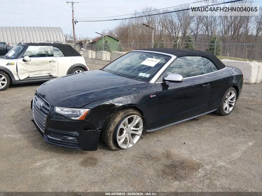 2017 Audi S5 3.0T VIN: WAUC4AFH2HN004065 Lot: 44708515