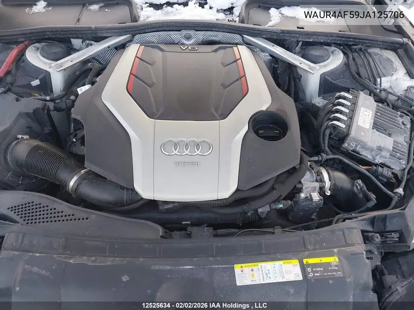 2018 Audi S5 3.0T Technik VIN: WAUR4AF59JA125706 Lot: 12525634