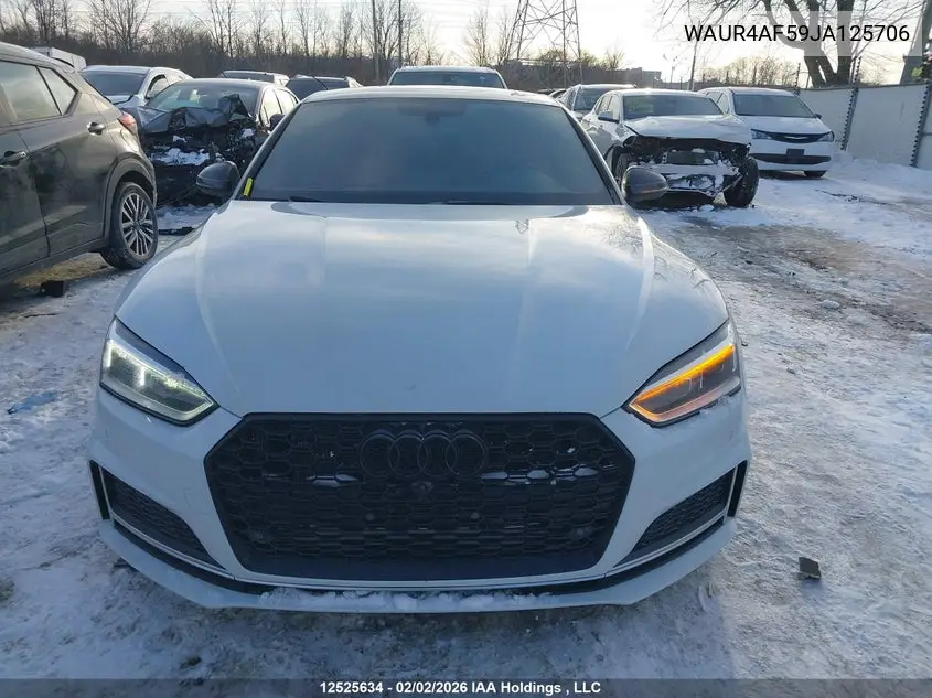 2018 Audi S5 3.0T Technik VIN: WAUR4AF59JA125706 Lot: 12525634