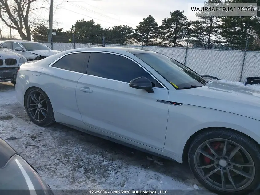 2018 Audi S5 3.0T Technik VIN: WAUR4AF59JA125706 Lot: 12525634