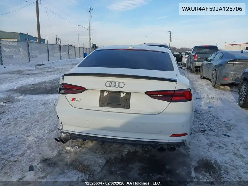 2018 Audi S5 3.0T Technik VIN: WAUR4AF59JA125706 Lot: 12525634