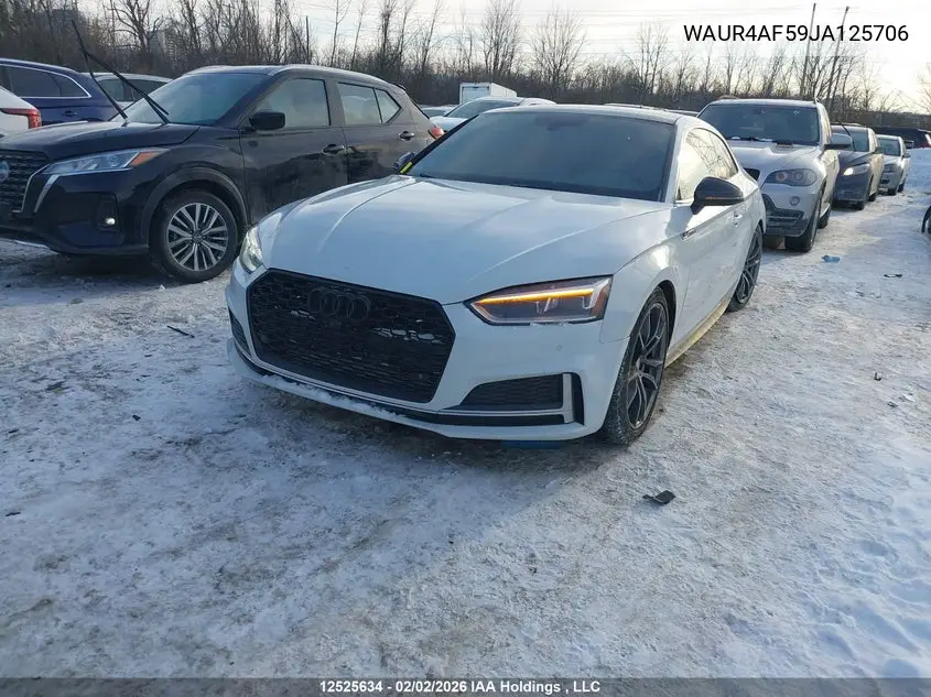 2018 Audi S5 3.0T Technik VIN: WAUR4AF59JA125706 Lot: 12525634