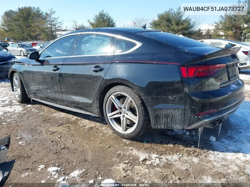 2018 Audi S5 3.0T Premium Plus VIN: WAUB4CF51JA073727 Lot: 44266281