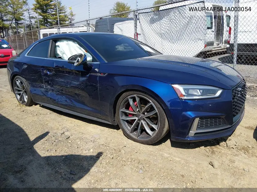 2018 Audi S5 3.0T Premium Plus VIN: WAUP4AF58JA003054 Lot: 44689091