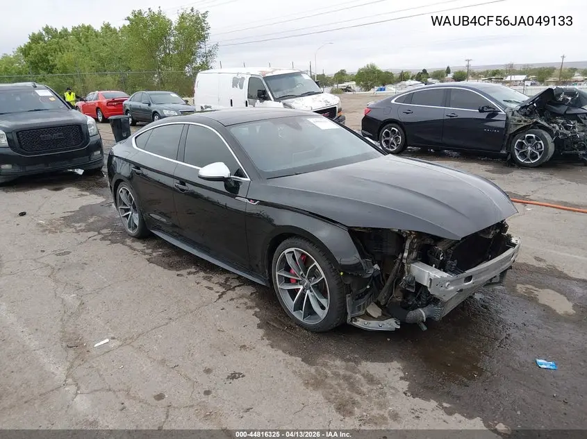 2018 Audi S5 3.0T Premium Plus VIN: WAUB4CF56JA049133 Lot: 44816325