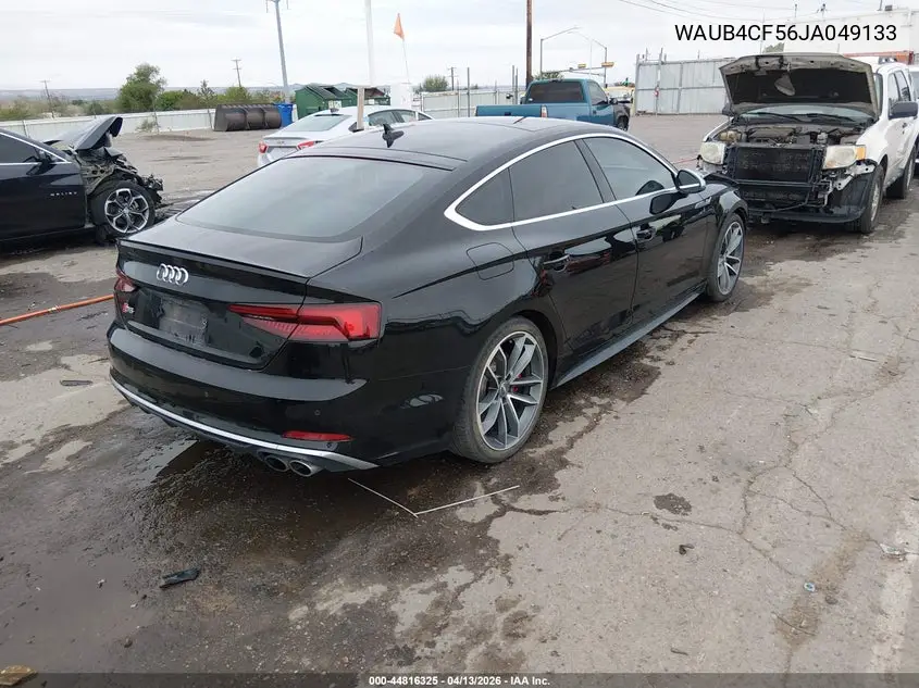 2018 Audi S5 3.0T Premium Plus VIN: WAUB4CF56JA049133 Lot: 44816325