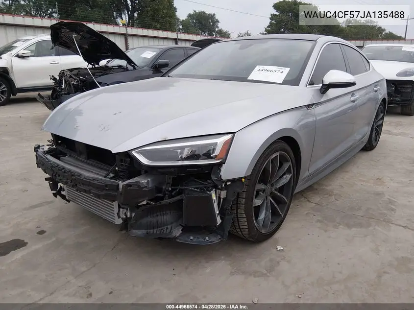 2018 Audi S5 3.0T Premium Plus VIN: WAUC4CF57JA135488 Lot: 44966574