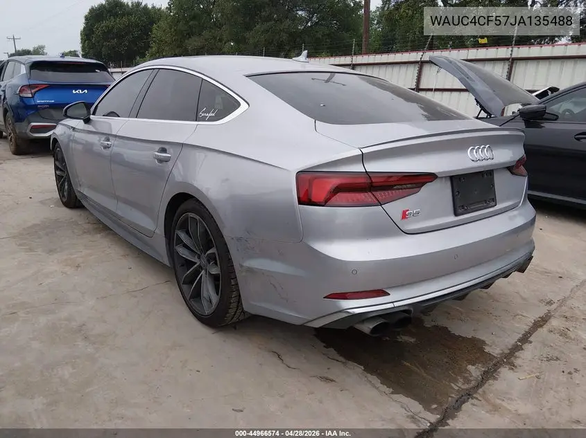 2018 Audi S5 3.0T Premium Plus VIN: WAUC4CF57JA135488 Lot: 44966574