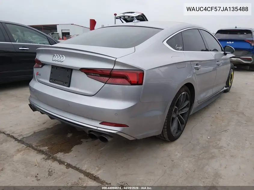 2018 Audi S5 3.0T Premium Plus VIN: WAUC4CF57JA135488 Lot: 44966574