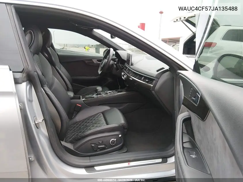 2018 Audi S5 3.0T Premium Plus VIN: WAUC4CF57JA135488 Lot: 44966574