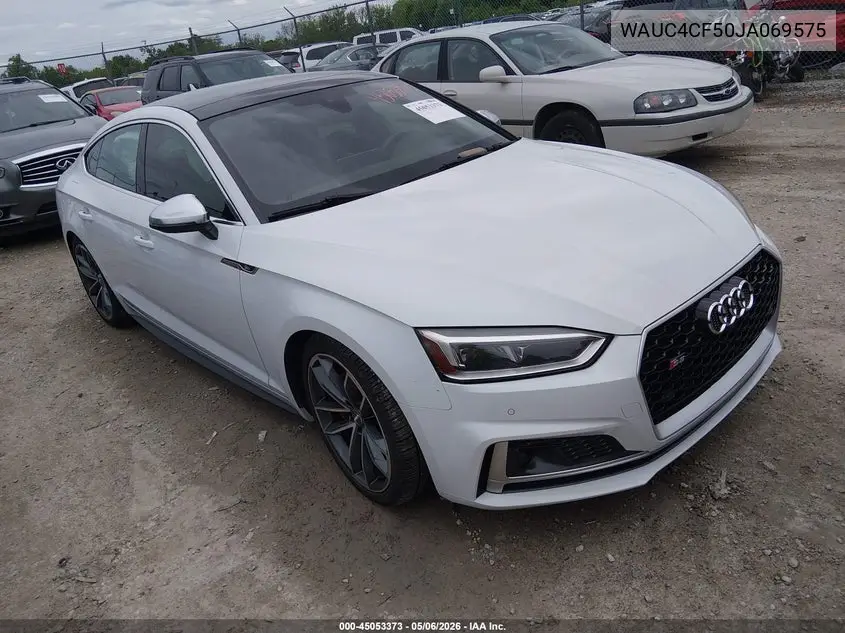 2018 Audi S5 3.0T Premium Plus VIN: WAUC4CF50JA069575 Lot: 45053373