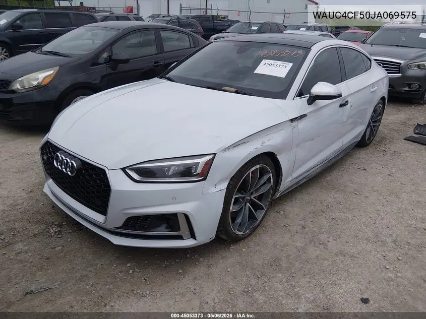 2018 Audi S5 3.0T Premium Plus VIN: WAUC4CF50JA069575 Lot: 45053373
