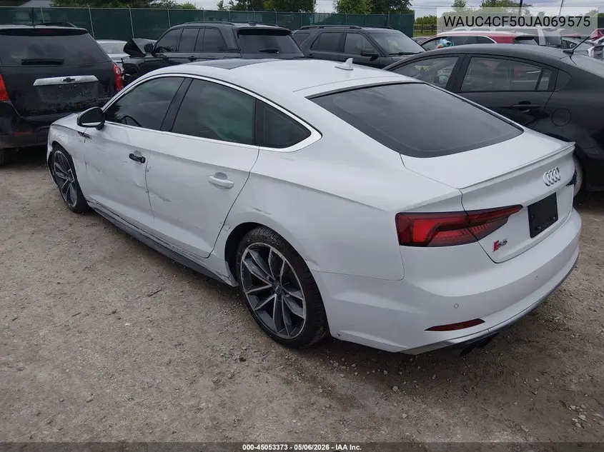 2018 Audi S5 3.0T Premium Plus VIN: WAUC4CF50JA069575 Lot: 45053373