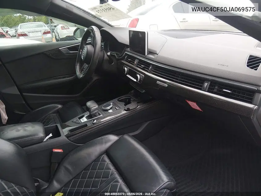 2018 Audi S5 3.0T Premium Plus VIN: WAUC4CF50JA069575 Lot: 45053373