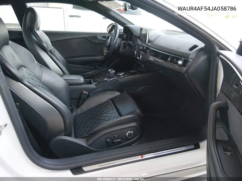 2018 Audi S5 3.0T Premium Plus VIN: WAUR4AF54JA058786 Lot: 45094717