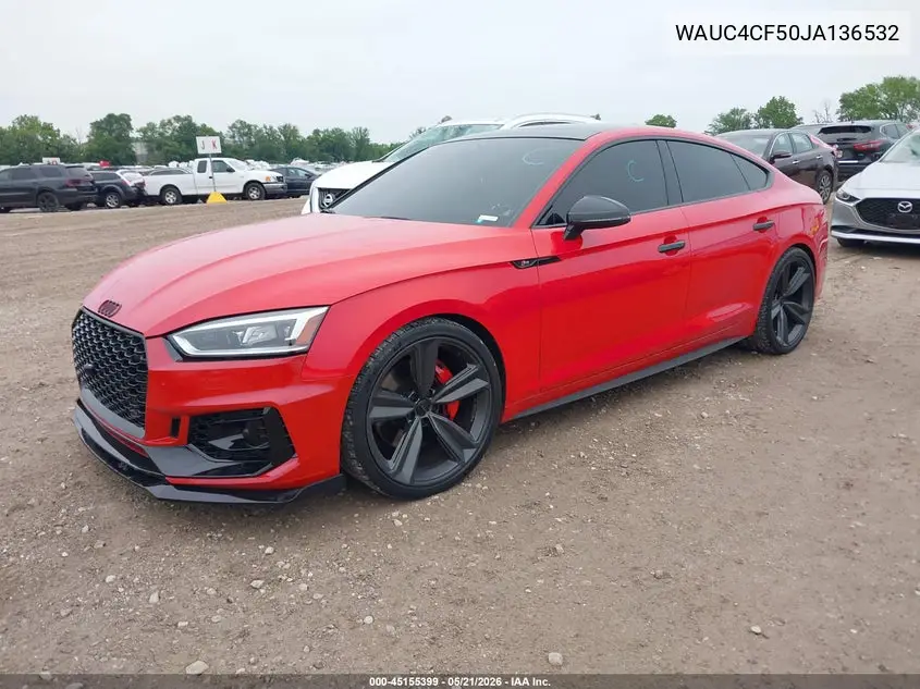 2018 Audi S5 3.0T Premium Plus VIN: WAUC4CF50JA136532 Lot: 45155399