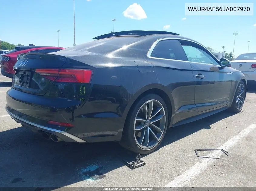 2018 Audi S5 3.0T Premium Plus VIN: WAUR4AF56JA007970 Lot: 45239120