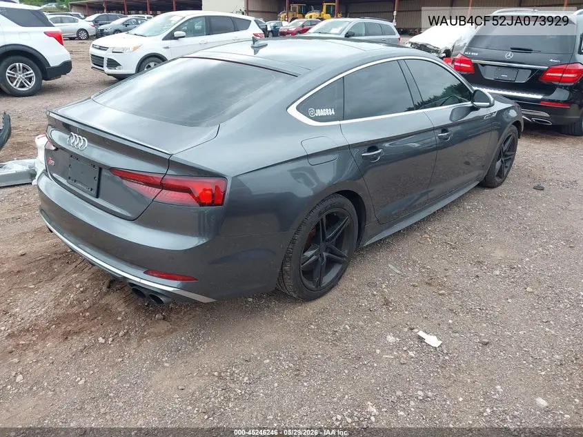 2018 Audi S5 3.0T Premium Plus VIN: WAUB4CF52JA073929 Lot: 45246246