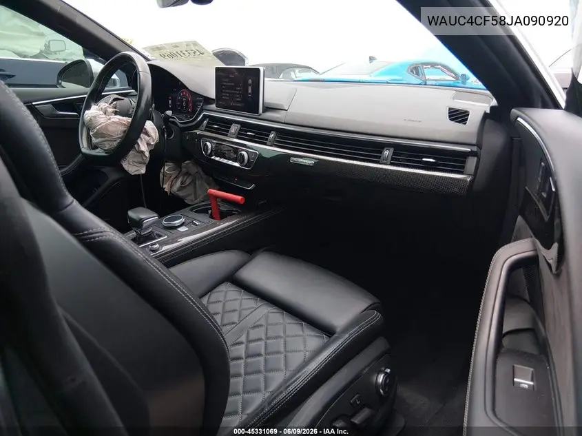 2018 Audi S5 3.0T Premium Plus VIN: WAUC4CF58JA090920 Lot: 45331069