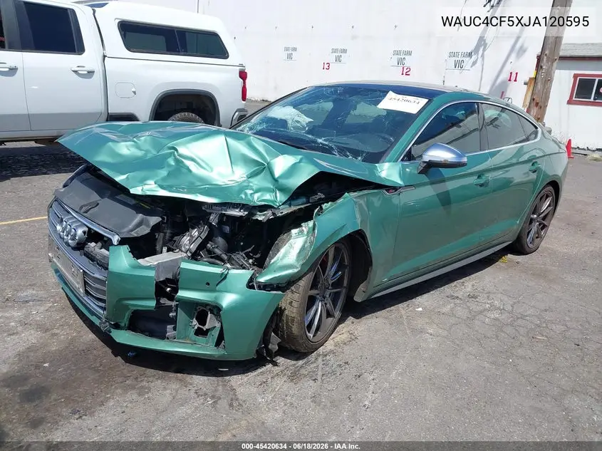 2018 Audi S5 3.0T Premium Plus VIN: WAUC4CF5XJA120595 Lot: 45420634