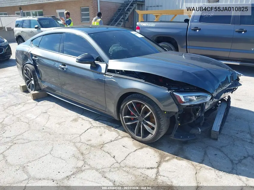 2018 Audi S5 3.0T Premium Plus VIN: WAUB4CF55JA010825 Lot: 45444132
