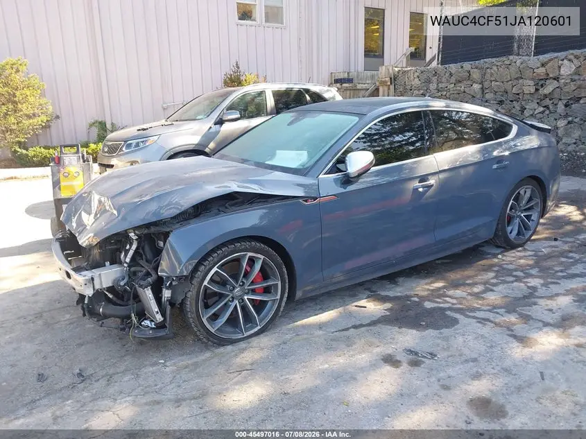 2018 Audi S5 3.0T Premium Plus VIN: WAUC4CF51JA120601 Lot: 45497016