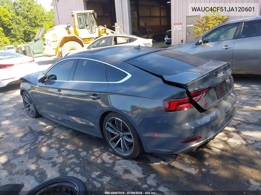 2018 Audi S5 3.0T Premium Plus VIN: WAUC4CF51JA120601 Lot: 45497016