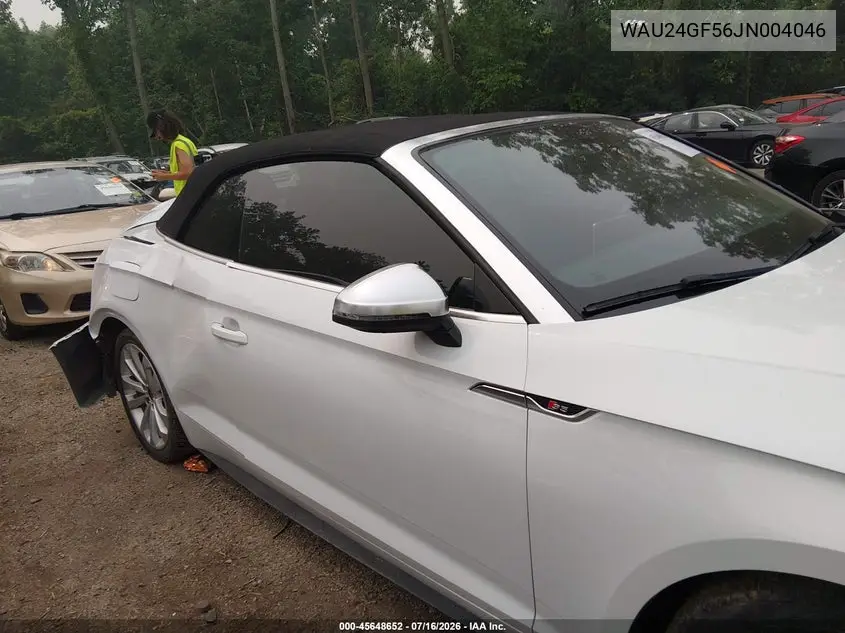 2018 Audi S5 3.0T Premium Plus VIN: WAU24GF56JN004046 Lot: 45648652