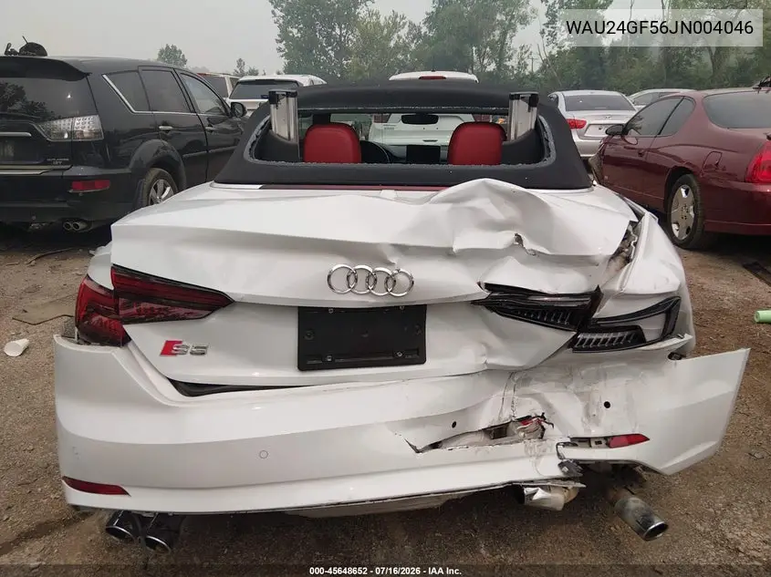 2018 Audi S5 3.0T Premium Plus VIN: WAU24GF56JN004046 Lot: 45648652