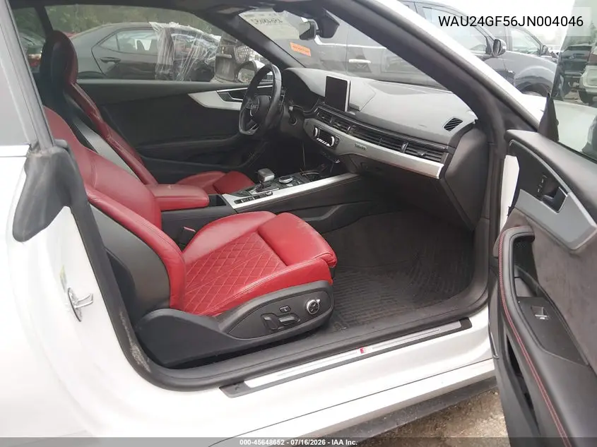 2018 Audi S5 3.0T Premium Plus VIN: WAU24GF56JN004046 Lot: 45648652