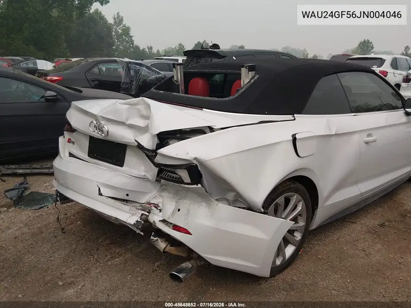 2018 Audi S5 3.0T Premium Plus VIN: WAU24GF56JN004046 Lot: 45648652